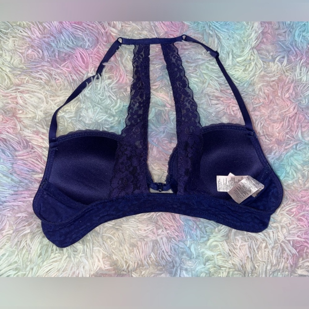 NWOT La Senza front clasp Blue Push-Up Bra- 34A - Picture 5 of 7
